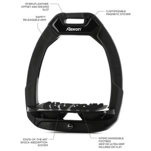Flex On Safe On stirrups Inclined Ultra Grip - Black/Black/Black