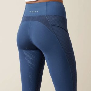 Ariat Ascent half grip riding tights in dark denim