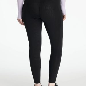 LeMieux Natalie brushed pull on black riding tights