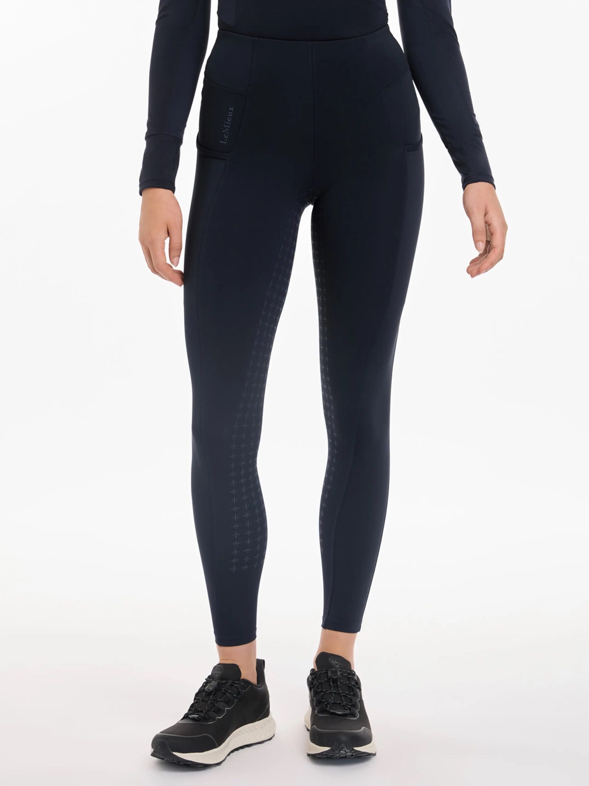LeMieux Naomi Pull On breeches full seat navy - Image 3